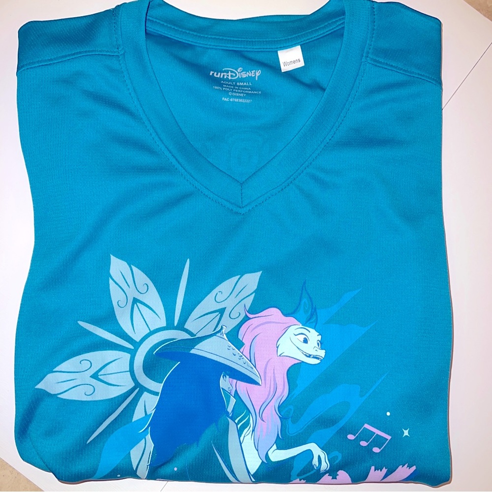 NEW~ 2022 runDisney Wine & Dine 10K Teal Long Sleeve, Small Tech PerformanceTop